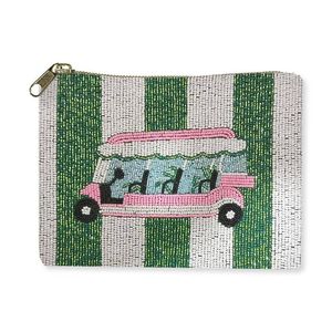 Handmade Eco-Friendly Tyvek for Floral Beaded Coin <b>Purse</b> Embroidered Design Open Closure <b>Small</b> Wallet Mini Clutch Stylish - Product Image 3