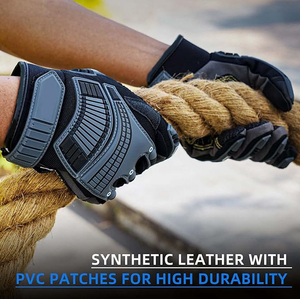 Gants anti-chocs robustes en cuir pour mécaniciens, protection de sécurité, conception personnalisée, service OEM d'usine, prix compétitif - Product Image 2