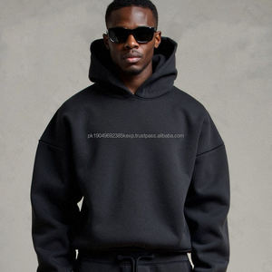 Sweat à capuche surdimensionné pour homme avec logo personnalisé, sweat à capuche ample et sans cordon - Product Image 1