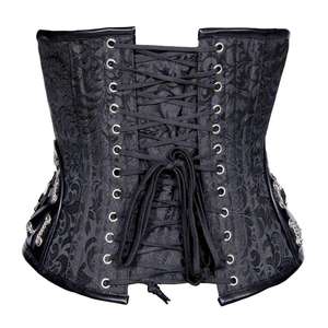 Corsets pour femmes, sexy, gainants, modernes, en cuir et brocart, pour grandes tailles, respirants - Product Image 3