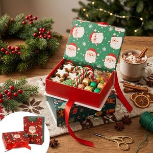 Custom High Quality Eco-Friendly Corrugated Board Christmas Packaging Gift Boxes with Custom Logo Size UV Printing Design - Product Image 3