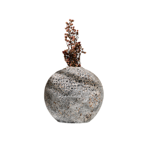 <b>Handmade</b> Grey Rustic Ceramic Vase Collection Decorative <b>Pottery</b> Flower Vase for Home Decoration - Product Image 1