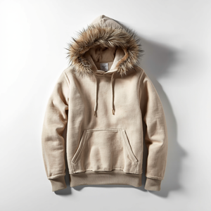 Sweat-shirt à capuche d'hiver doublé de fourrure, design brodé, doublure intérieure douce, imperméable, respirant, personnalisation OEM/ODM - Product Image 5