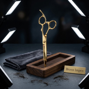 Tijeras de Peluquería de Acero Inoxidable con Borde Convexo, Herramienta de Peluquero, Juego de Cuchillas Rectas de Alta Dureza, Material de Precisión - Product Image 1