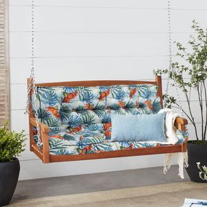 Sedia da Esterno in Rattan Facile da Installare con Cuscini e Imbottiture Confortevoli - Product Image 1