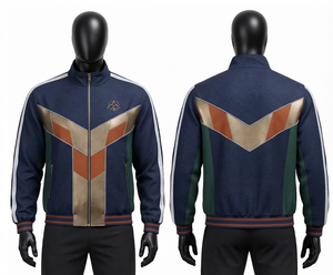 Custom <b>Men</b> <b>Track</b> <b>Jacket</b> Sportswear Full Zip Lightweight Breathable Quick Dry Running Training Fitness Activewear Oem Odm Factory - Product Image 3