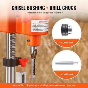 Macchina per Mortasatura da Banco 370W 1725 RPM con Scalpelli da 1/4, 3/8 e 1/2 Pollici per Lavorazione del Legno - Product Image 4