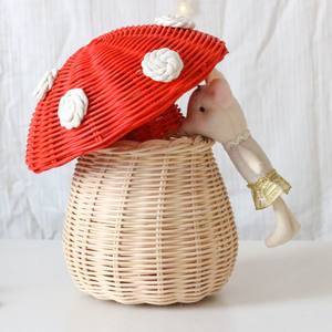 Cute design rattan baby <b>basket</b> hampers good price <b>nursery</b> decor accessories hand-made <b>baskets</b> - Product Image 2