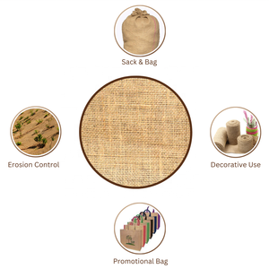 Rollo de tela de arpillera de yute LMC, tela ecológica Natural para construcción de bolsas de frutas y verduras y uso de embalaje Industrial - Product Image 5