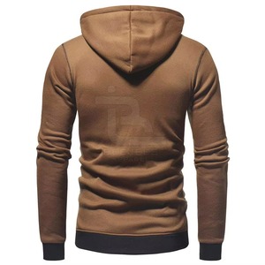 Sudadera con capucha y cremallera completa para hombre, estilo casual urbano, de algodón y forro polar, fabricante mayorista - Product Image 3