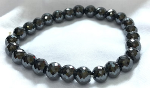 Cuentas Facetadas 6. Pulsera de Cuentas de Moissanita Negra de 80 MM a 7 MM - Product Image 3