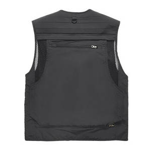 Gilet d'extérieur pour homme, randonnée, pêche, chasse, orange, multi-poches, séchage rapide, respirant - Product Image 5