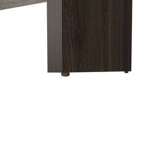 Escritorio de Oficina Minimalista FM FURNITURE con Acabado en Nogal Oscuro y Gestión de Cables - Product Image 6