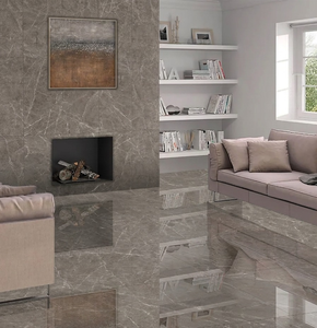 กระเบื้องปูพื้นและผนังลายไม้มะเกลือธรรมชาติ กระเบื้องตกแต่งภายในแบบด้านขัดเงาทันสมัย สำหรับบ้านหรู โรงแรม สำนักงาน ขนาด 60x120 ซม. หนา 8.5 มม. - Product Image 1