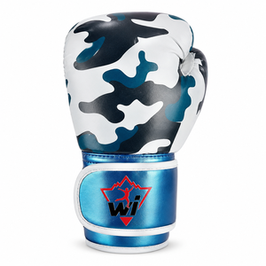 Guantes de Boxeo Personalizados con Logotipo, Azul Camuflaje, Cuero PU, para Entrenamiento y Sparring, para Hombres y Mujeres, Kickboxing, Gimnasio, Equipo de Lucha al por Mayor - Product Image 1
