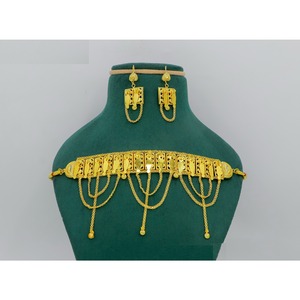 Collar Chapado en Oro de Diseño Clásico y Moderno para Mujer, Joyería Étnica Árabe Africana Hecha a Mano, Joyería de Moda para Novias - Product Image 6