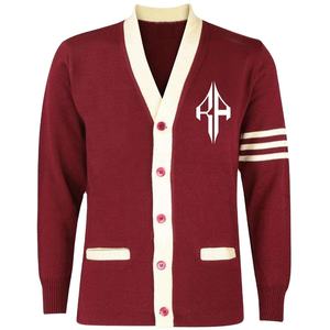 Suéter Cárdigan Tejido a Mano Unisex de Alta Calidad, Diseño de Parches Invernal, Antiarrugas, Estampado Luminoso, Bordado, con Cordones - Product Image 1