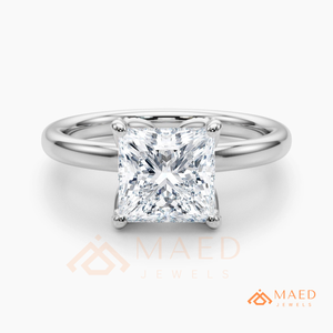 Princess Cut Moissanite Diamond Silver <b>Ring</b> for Women Engagement Wedding <b>Ring</b> Lab Grown Jewelry USA Style - Product Image 6