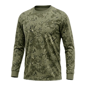 T-shirt camouflage à manches longues pour homme, imprimé numériquement, pour la chasse, sublimation par transfert thermique. - Product Image 2