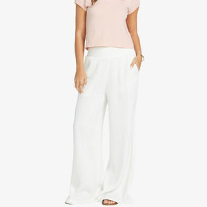 <b>Lightweight</b> Custom Wholesale Customized <b>Women's</b> Cotton Formal Palazzo <b>Trousers</b> Front Drawstring Stylish Comfortable <b>Summer</b> - Product Image 4