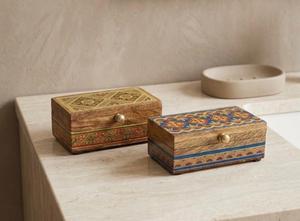 Handmade Wooden Decorative Boxes With Embossed Patterns Exquisite Craftsmanship Modern Novelty Set <b>Gift</b> Box For Islamic Occasion - Product Image 5