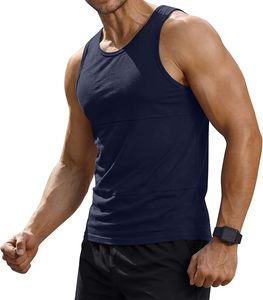 Camiseta sin mangas de algodón premium para hombre, camiseta de gimnasio sin mangas, camiseta de entrenamiento con logo personalizado, ropa deportiva para hombre - Product Image 1