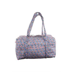 Bolsa de Lona Acolchada Hecha a Mano 100% Algodón, Deportiva, de Yoga, Ecológica, de Color Sólido, con Asas Dobles, para Otoño y Playa - Product Image 2