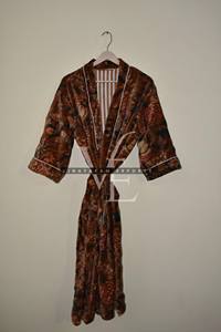 Luxurious Handcrafted Knitted Floral Velvet Summer Casual Kimono Robe for Women Elegant Long Full-Length <b>Dressing</b> <b>Gown</b> <b>Warm</b> - Product Image 2