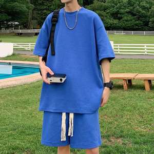 Conjunto de Verano para Hombre de Algodón y Lino Transpirable, Camisa y Pantalones Cortos, Dos Piezas - Product Image 3