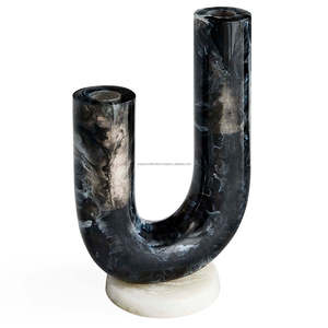 Modern Decorative Handmade Art Nordic Resin <b>Vase</b> Multi Colour Flower Pot Table U Shaped <b>Unique</b> Craft India Christmas New Product - Product Image 4