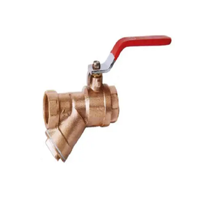 Válvula de bola de bronce, filtro tipo Y de bronce, manual, para aplicaciones de alta presión de agua, OEM personalizable, tamaño de puerto de 2 pulgadas, extremos hembros roscados BSP - Product Image 3