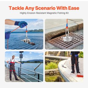 Kit per Pesca Magnetica con Magnete Potente 1700 LBS/771 Kg, Forza di Trazione Bilaterale, Strumenti e Accessori per Pesca Magnetica in Neodimio - Product Image 6
