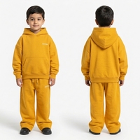 Ensemble sweat à capuche et pantalon de jogging oversize pour garçons, 100 % coton molletonné respirant, jambes larges, design logo personnalisé, survêtements hip-hop