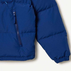 Veste matelassée à capuche verte pour homme SPOFIT, coupe-vent, épaisse, en polyester, manteau d'hiver décontracté avec fermeture éclair - Product Image 6