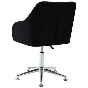 Sedia da Ufficio Girevole Nera in Poliestere e Compensato con Base in Acciaio, Comoda ed Elegante - Product Image 4