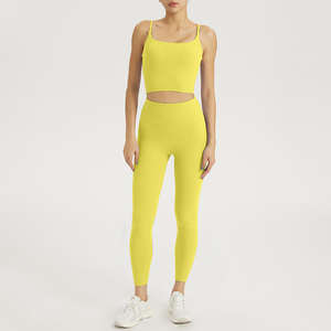 Ensemble de leggings de yoga et soutien-gorge de sport personnalisés en gros, avec taille en V et contrôle du ventre - Product Image 6