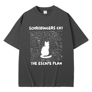 T-shirt décontracté pour homme, noir, à manches courtes, col rond, coupe classique, 100 % coton jersey, tissu anti-boulochage 210 g, impression sérigraphique - Product Image 2