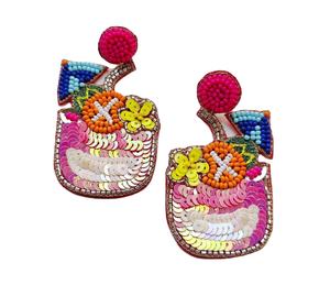 ต่างหูลูกปัดหลากสีรุ้งงานทำมือสไตล์โบฮีเมียนแบบสั่งทำสำหรับผู้หญิงเครื่องประดับงานปาร์ตี้ในราคาที่ดีที่สุด - Product Image 1