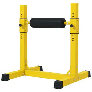 Supporto per Squat Bulgaro Regolabile in Altezza con Rullo per Gamba Singola (Giallo) - Product Image 1