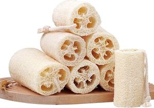 Éponge de bain exfoliante naturelle en loofah OEM, gommage corporel biodégradable, tampon de lavage du corps zéro déchet - Product Image 5