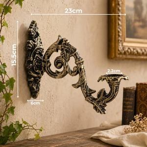 เชิงเทียนติดผนังแบบหรูหรา ของตกแต่งบ้านสไตล์วินเทจ ทำจากโลหะ - Product Image 6