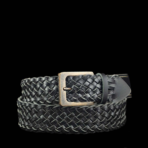 Cinturón Trenzado de Cuero Genuino para Hombre 2026 con Logotipo Personalizado, Hebilla de Latón, Estilo Casual, Venta al por Mayor OEM, Tejido Artesanal - Product Image 5