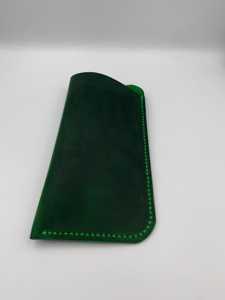 Soft Cowhide Leather Glasses Sleeve Genuine Pouch Luxury Slim Handmade Vintage Reading Spectacles <b>Case</b> Cover LGC-0081 - Product Image 5