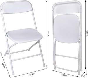 Chaises de plage se pliantes extérieures blanches durables pour des mariages et des parties - Product Image 3