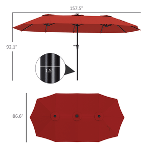 Outdoor Patio Half Umbrella Stylish & Functional Umbrella Base - Product Image 2