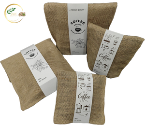 Bolsas de Yute Personalizables para Granos de Café con Cordón y Forro Seguro para Alimentos - Product Image 1