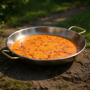 Padella per Paella Valenciana 18 Pollici in Acciaio Inossidabile con Manici per Cucina all'Aperto - Product Image 3