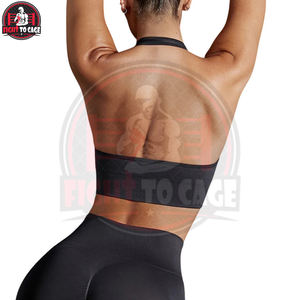 Fully Customized Solid Black Color Best Supplier In Reasonable Price Comfortable Unique Design Simple <b>Halter</b> <b>Neck</b> <b>Sports</b> <b>Bra</b> - Product Image 5