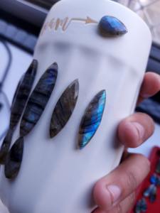 Tazas Decorativas de Piedras Preciosas con Diseño de Bordes Mixtos, Tazas de Té y Café de Lujo para el Hogar, Tazas de Primera Calidad - Product Image 4