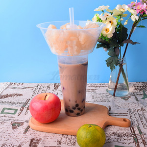 YAMAT PP Gobelet à emporter, plateau jetable en plastique pour collations, salades et fruits, avec supports pour bols à collations - Product Image 2